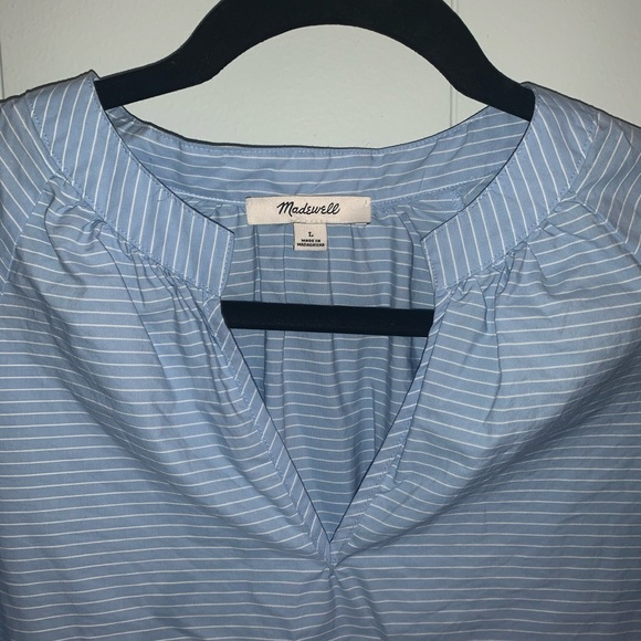 Madewell Striped cotton-poppin blouse - Picture 4 of 7